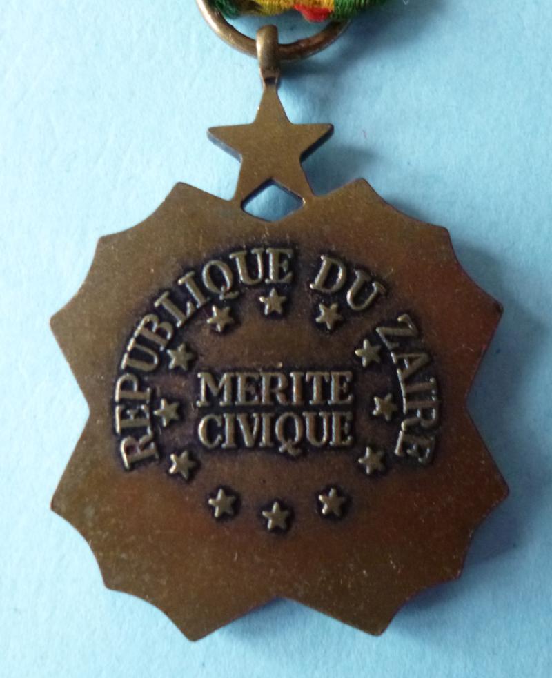 Zaire : Bronze (3rd Class) Medal of Civil Merit.