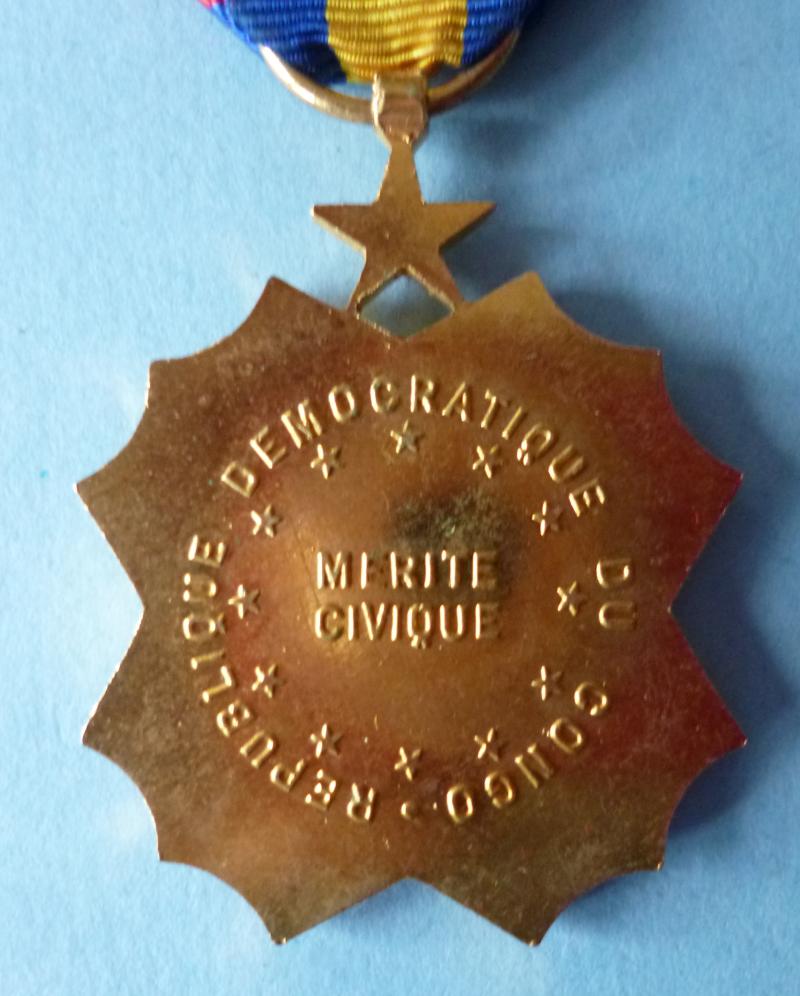 Congo : Gold (1st Class) Medal of Civil Merit.