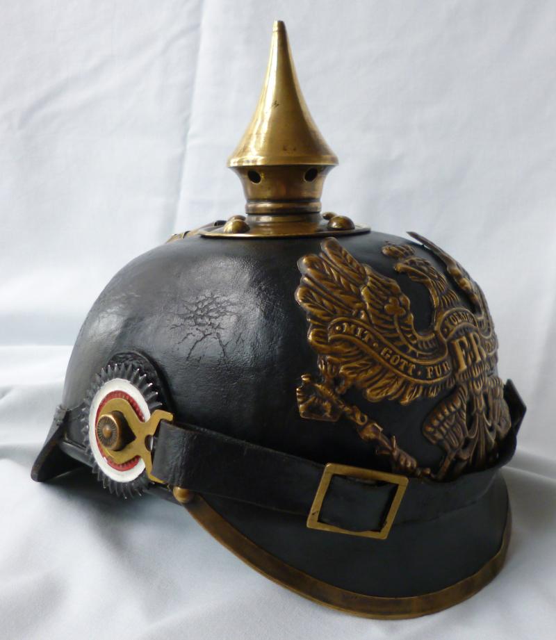 Imperial : German Prussian Infantry Other-ranks' Pickelhaube.