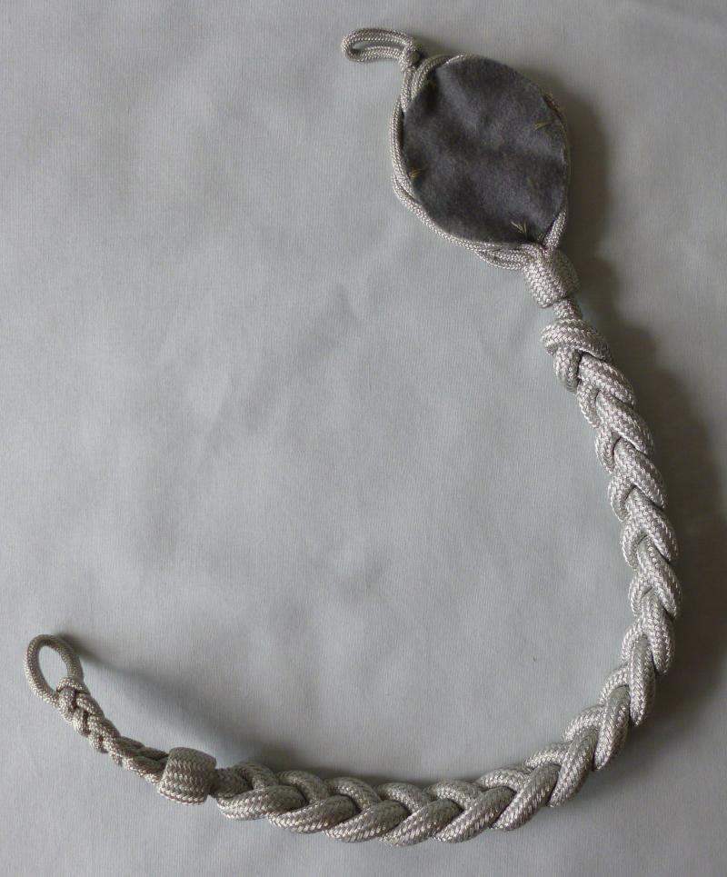 BRD :West German Bundeswehr Shooting Cord (Schützenschnur) - Silver Grade.