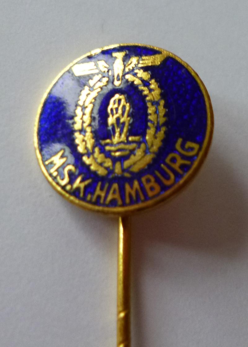 BRD : WW2 Kriegsmarine Veterans of The Minensucher Kameradschaft Hamburg Membership Stick-pin Lapel-badge.