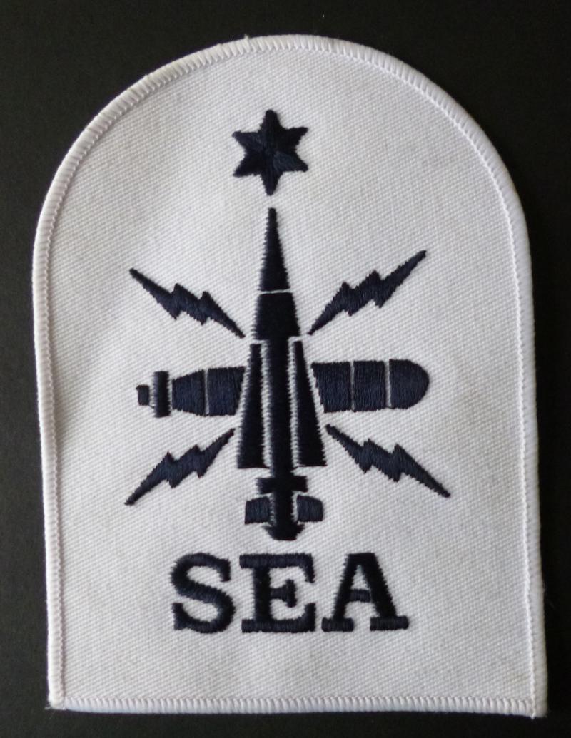 Royal Navy Warfare Branch Seaman-Specialist Able Grade Arm-badge for the White Uniform.