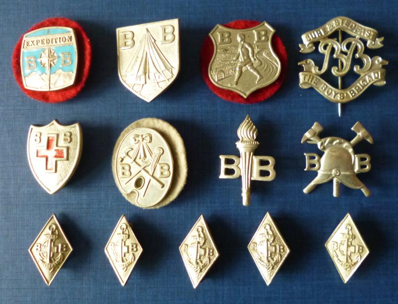 Boys' Brigade Groupimg of 13 Proficieny and Service Award Badges.