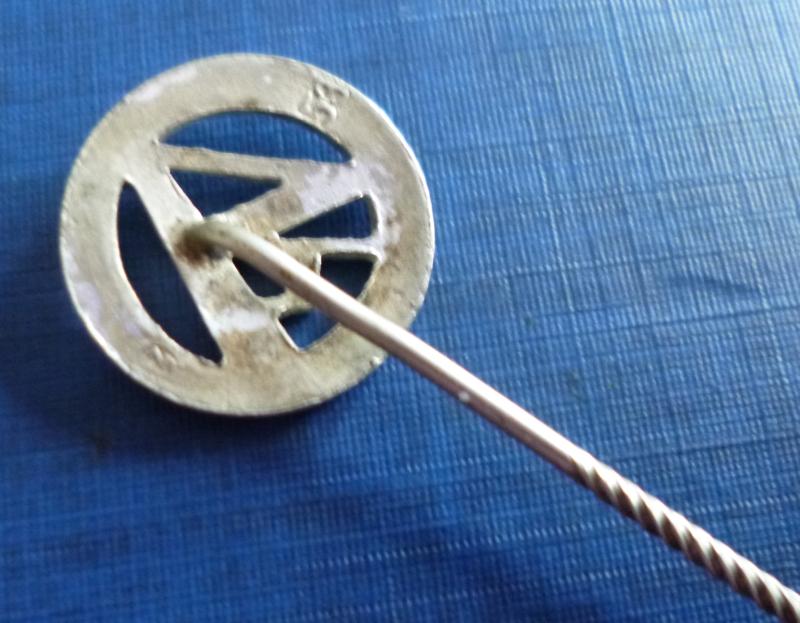 Third Reich : Sturmabteilung (SA) Brownshirt Membership Stickpin Lapel-badge.