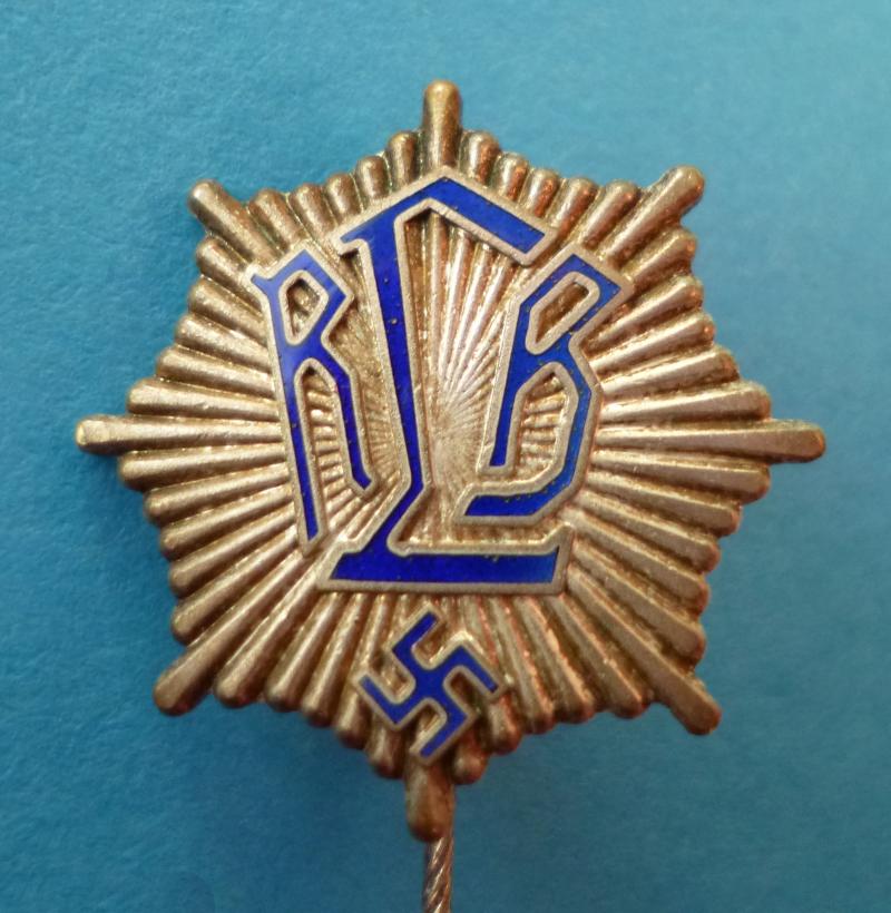 Third Reich : Reichsluftschutzbund (RLB) 1st Pattern Membership Stick-pin Lapel-badge.