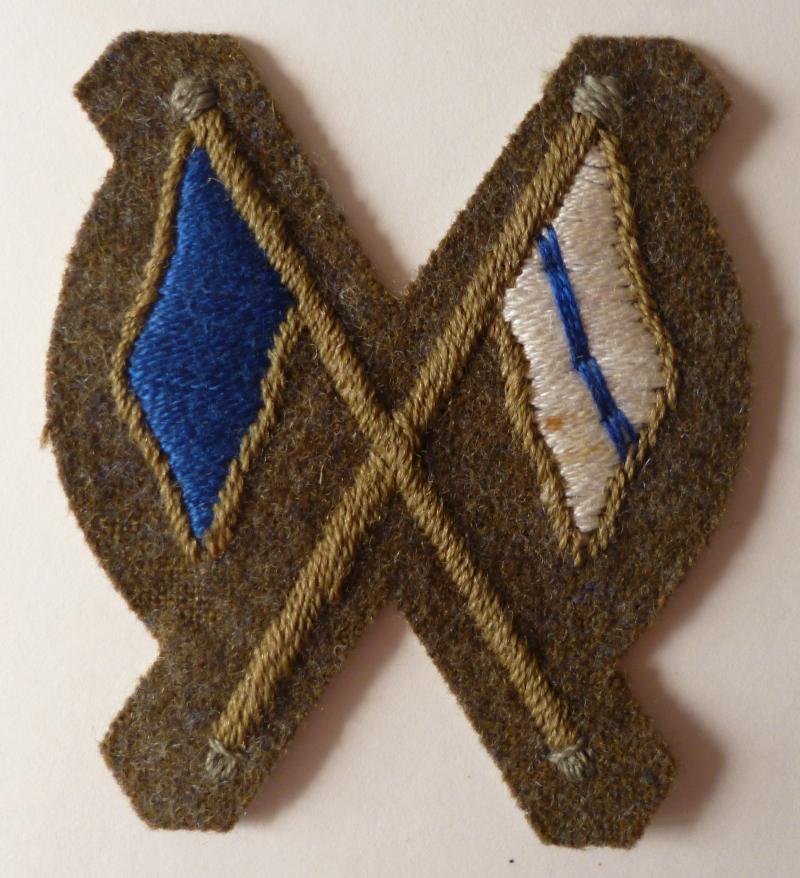 British Army Qualified Signaller's Service-dress Machine-embroidered Arm-badge.