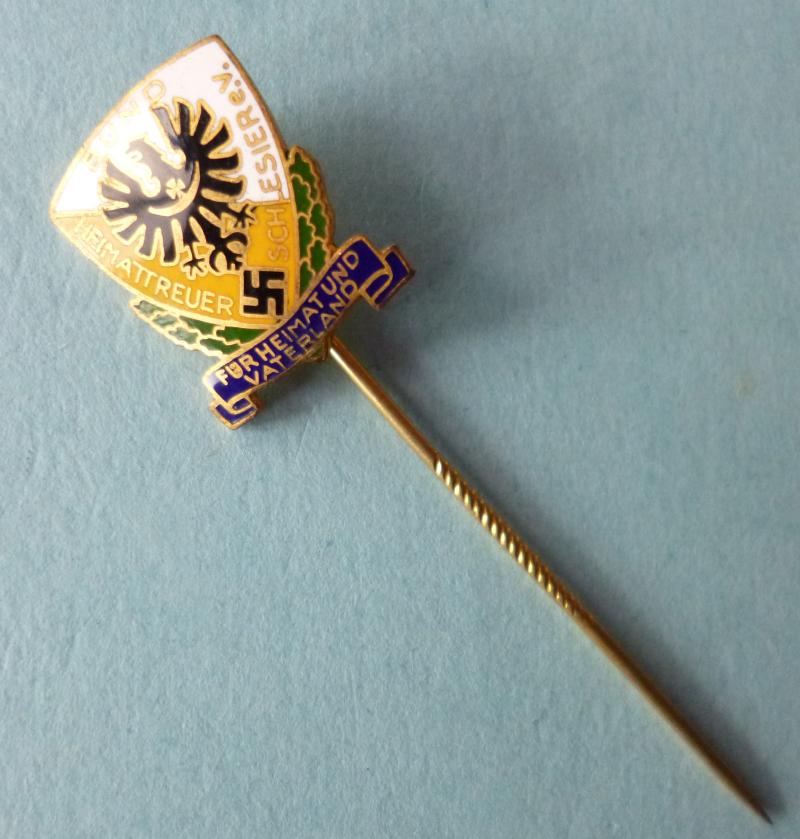 Third Reich : Bund Heimattreuer Schlesier e.V Members' Enamel Stick-pin Lapel-badge.