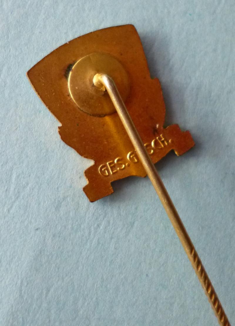 Third Reich : Bund Heimattreuer Schlesier e.V Members' Enamel Stick-pin Lapel-badge.