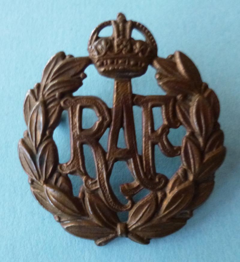 Royal Air Force King's crown OR's Cap-badge.