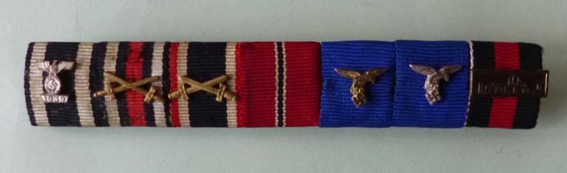 Third Reich : Luftwaffe Medal Ribbon-bar with Seven Ribbons.
