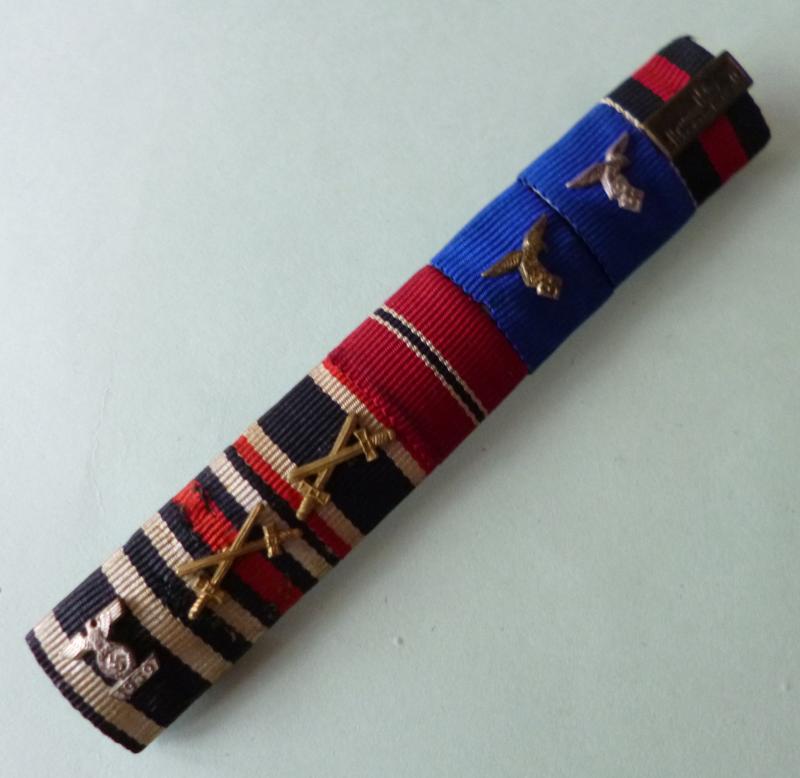 Third Reich : Luftwaffe Medal Ribbon-bar with Seven Ribbons.