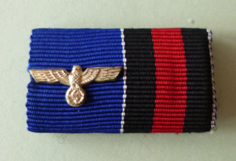 Third Reich : Medal Ribbon-bar with Two Ribbons.