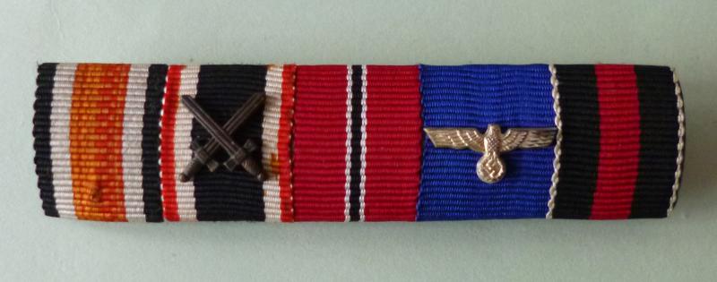 Third Reich : Medal Ribbon-bar with Five Ribbons.