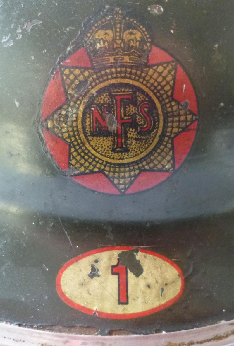 WW2 National Fire Service Steel-helmet from No 1 (Gosforth) District.