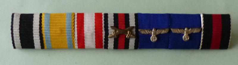 Third Reich : Medal Ribbon-bar with Seven Ribbons.