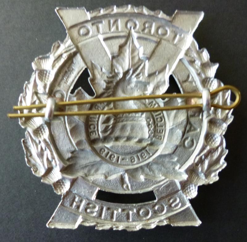 Canada : Toronto Scottish Regimental Glengarry-badge.