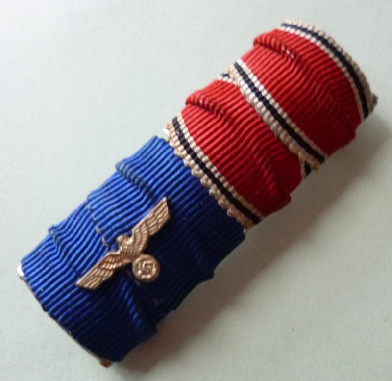 Third Reich : Medal Ribbon-bar with Two Ribbons.