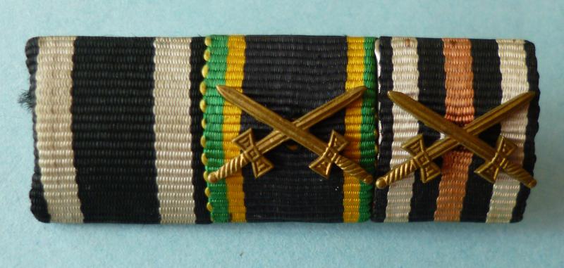 Imperial : German Medal Ribbon-bar with Three Ribbons.