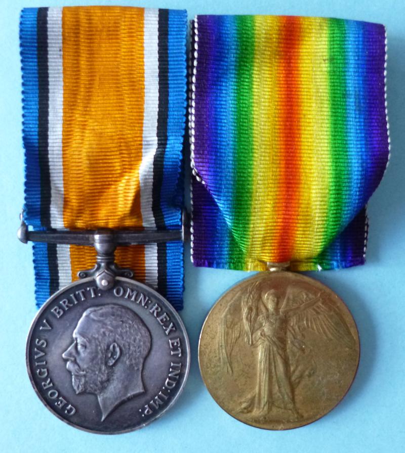 WW1 Pair of Medals Awarded to 58570 Pte. H. Moffatt, Machine Gun Corps.