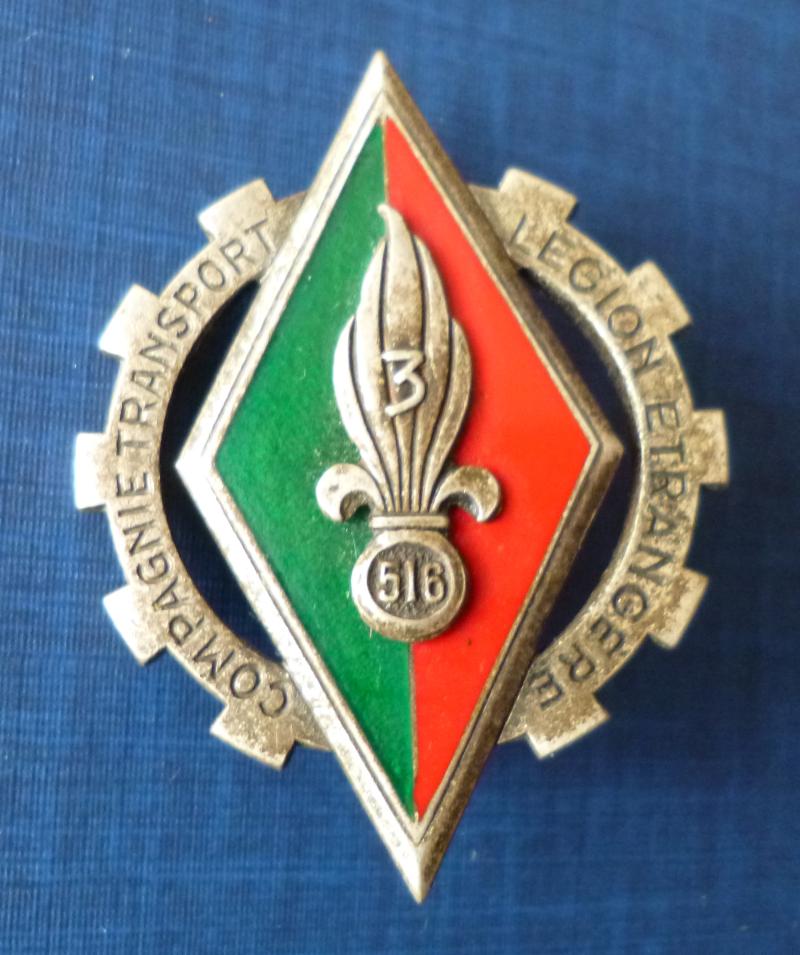 France : French Foreign Legion 3rd Transportation Company of the 516th Transport Group  (3e Compagnie de Transport de la Légion étrangèr ( 516e Groupe de Transport (CTLE 3/516) Formation-badge.