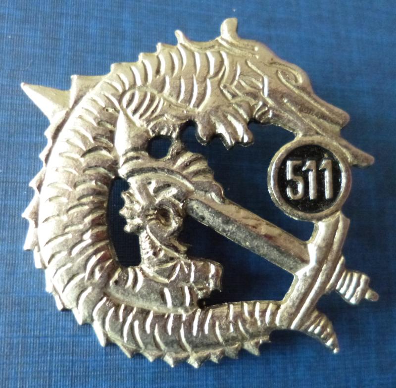 France : Foreign Legion Indochina War Commando 511 (CLSM) Formation-badge.