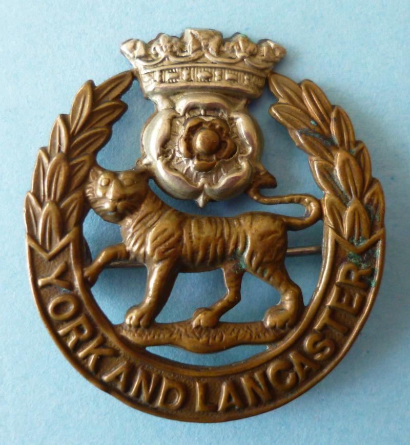 York and Lancaster Regiment Cap-badge with Brooch-pin fitting.