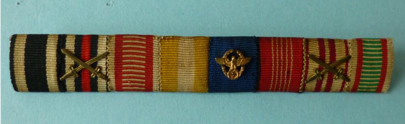 Third Reich : German Police Medal Ribbon-bar with Eight Ribbons.