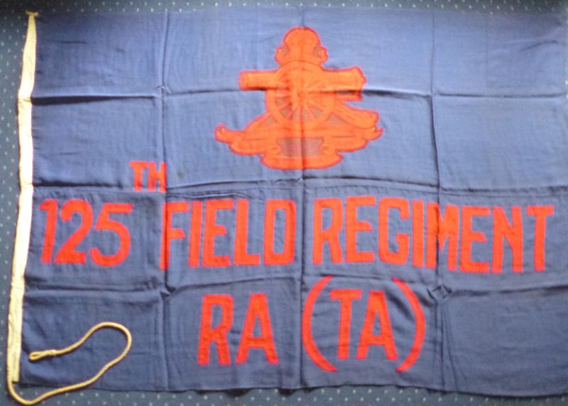 Royal Artillery Regimental HQ Flag of 125th Field Regiment RA (TA).