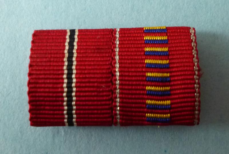 Third Reich ; German Medal Ribbon-bar with Two Ribbons.