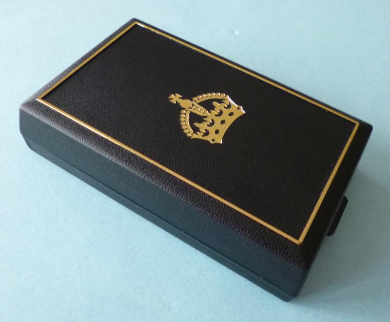 Current Standard Armed Forces Black Plastic Medal Presentation Box.