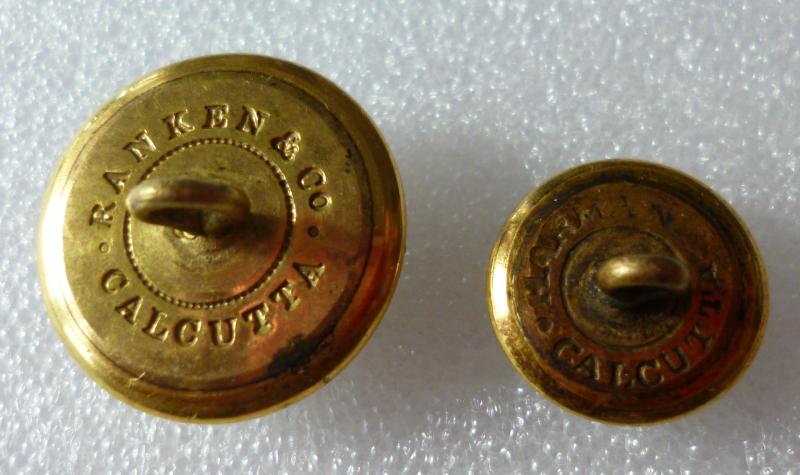 A Pair of Victorian Medical Staff Gilt Buttons.
