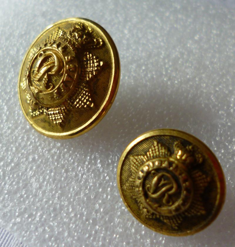 A Pair of Victorian Medical Staff Gilt Buttons.