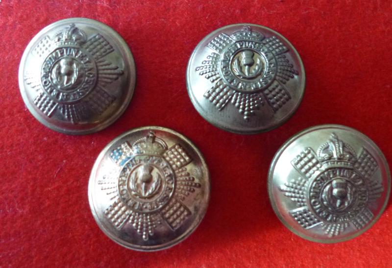 Scots Guards King's Crown Gilt Brass Buttons