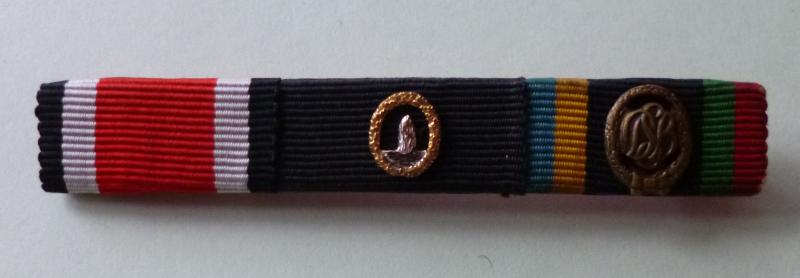 BRD : West German Bundesmarine WW2 Three-rmedal Ribbon-bar.