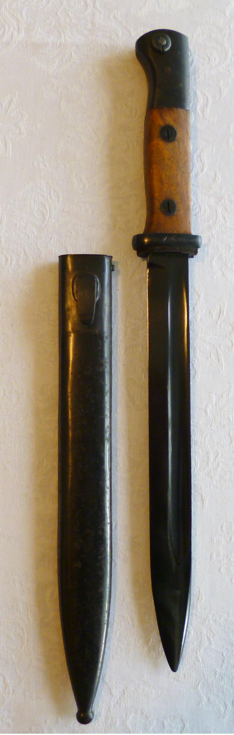 Spain  : Spanish M43 Mauser S84/98 Bayonet with Scabbard. :